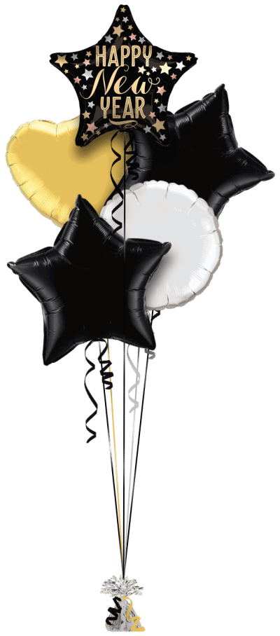 Happy New Year Balloon Bunch