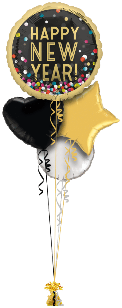 New Year Jumbo Balloon Bunch