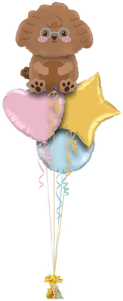 Cute Poodle Balloon Bunch