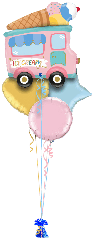 Retro IceCream Van Balloon Bunch