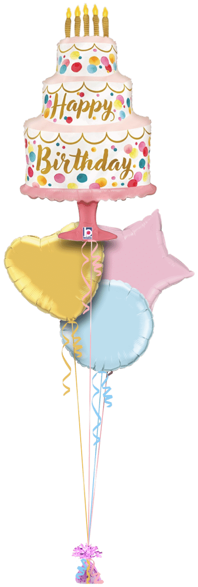 Giant Birthday Cake Balloon Bunch