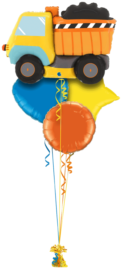 Construction Truck Balloon Bunch
