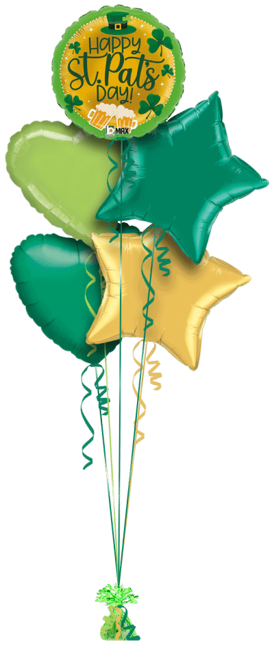 Happy St Pat's Day Balloon Bunch