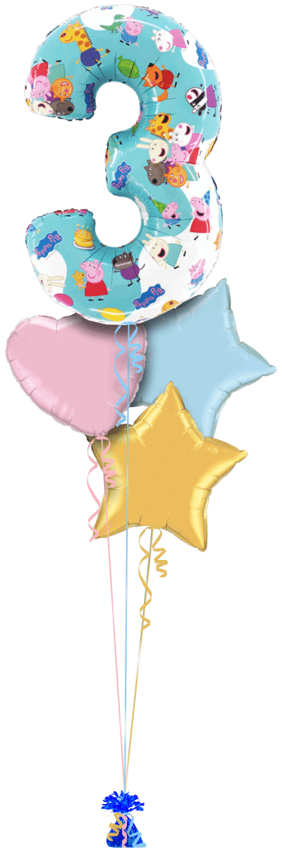 Peppa Pig Big 3 Balloon Bunch