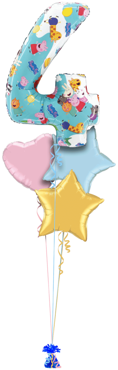 Peppa Pig Big 4 Balloon Bunch