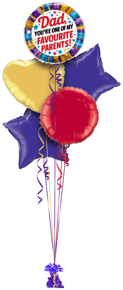 Dad You're One of My Favourite Parents Balloon Bunch