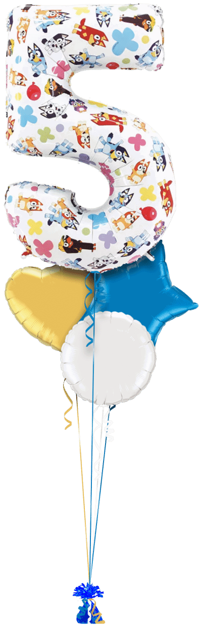 Bluey Big 5 Balloon Bunch