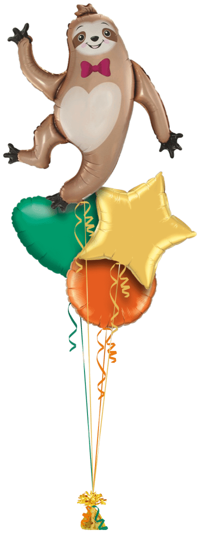 Happy Sloth Balloon Bunch