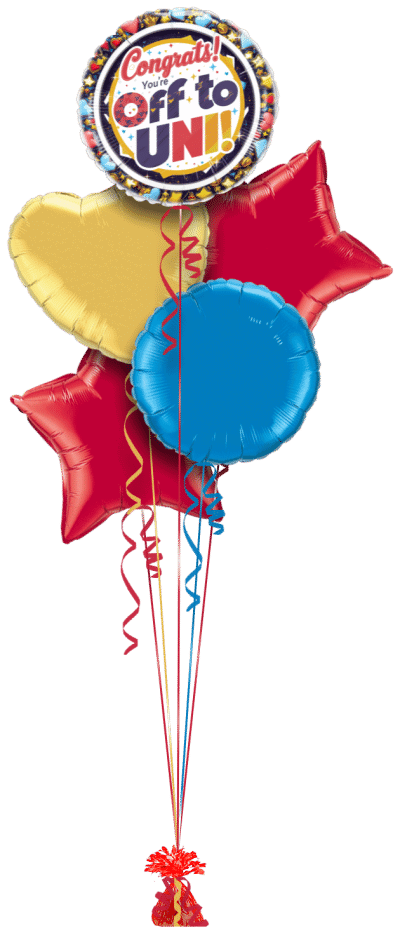 Congrats You're Off to Uni Balloon Bunch