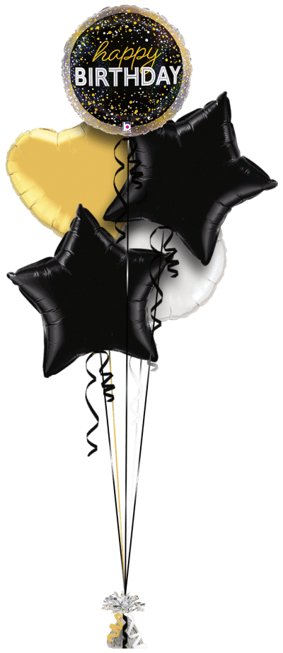 Birthday Party Glitz Balloon Bunch