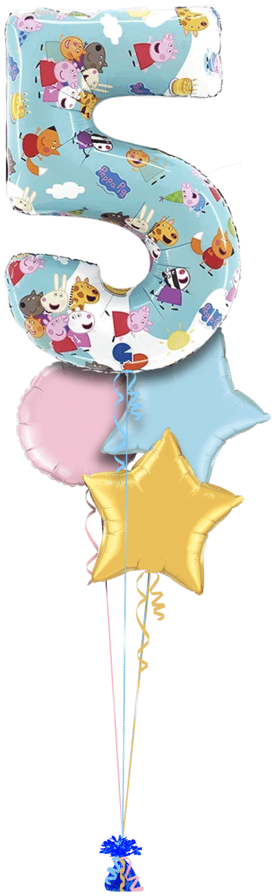 Peppa Pig Big 5 Balloon Bunch