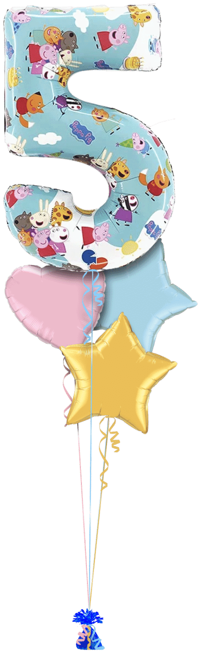 Peppa Pig Big 5 Balloon Bunch