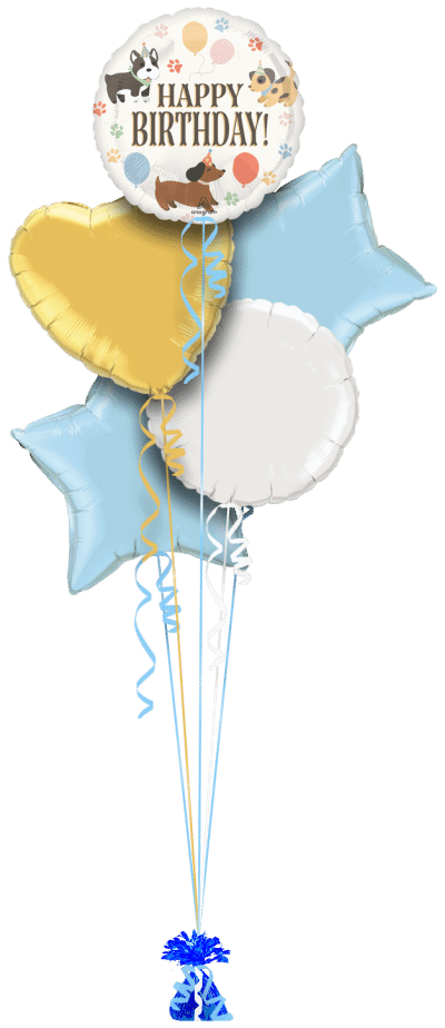 Birthday Dogs Balloon Bunch