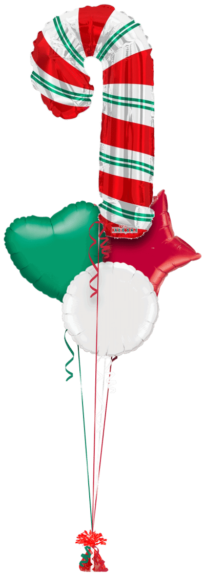 Christmas Candy Cane Balloon Bunch