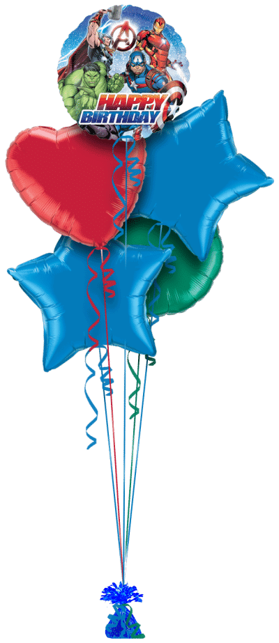 Avengers Birthday Balloon Bunch