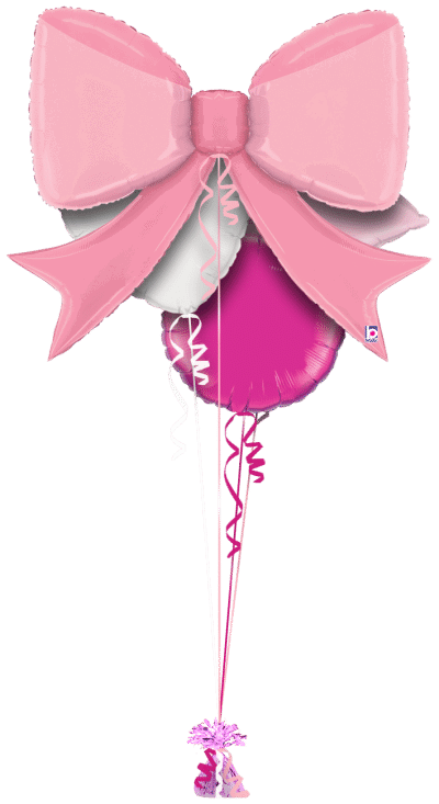 Mothers Day Pink Bow Balloon Bunch