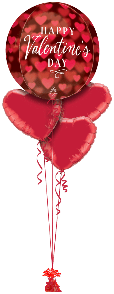 Valentines Orbz Balloon Bunch