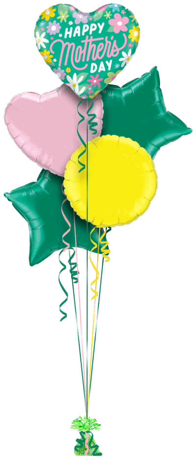 Mother's Day Spring Flowers Balloon Bunch