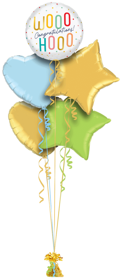 Wooo Hooo Congratulations Balloon Bunch