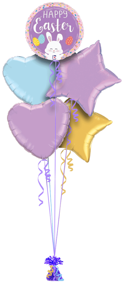 Easter Bunny and Eggs Balloon Bunch