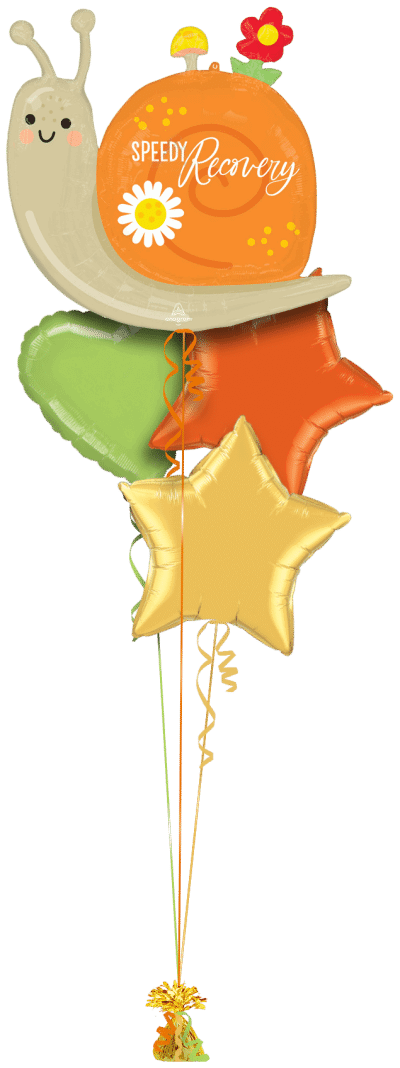 Speedy Recovery Snail Balloon Bunch