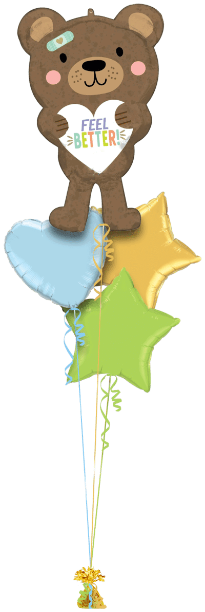 Feel Better Bear Balloon Bunch