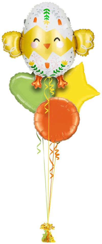 Easter Chick Balloon Bunch