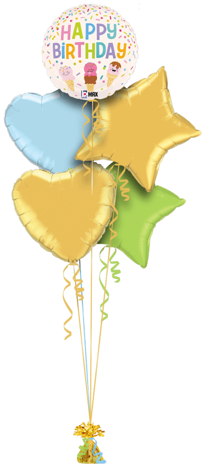 Birthday IceCreams Balloon Bunch