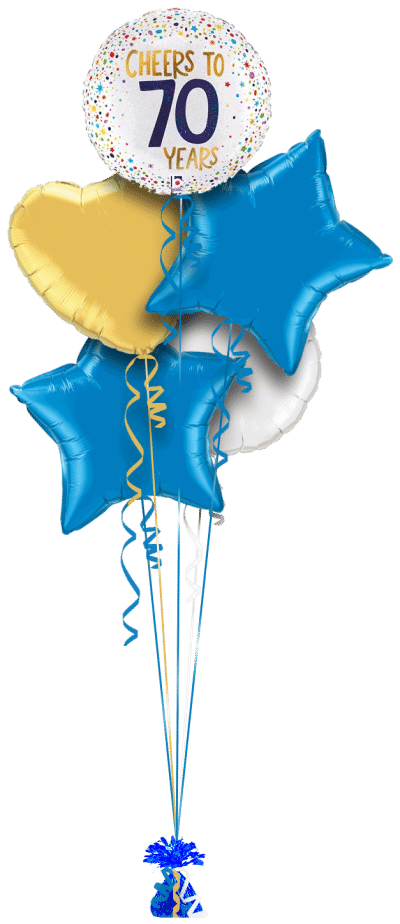 Cheers to 70 Years Balloon Bunch