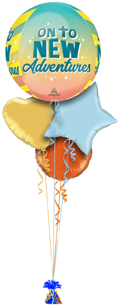 On To New Adventures Orbz Balloon Bunch