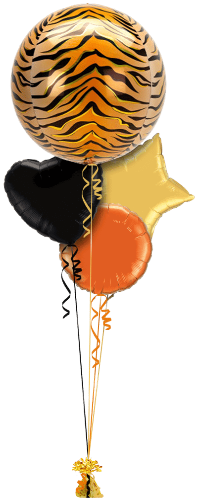 Tiger Print Orbz Balloon Bunch