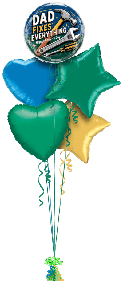 Dad Fixes Everything Fathers Day Balloon Bunch