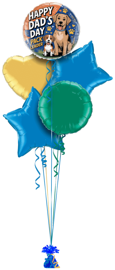 Happy Dads Day Pack Leader Balloon Bunch