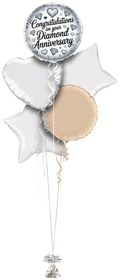 diamond anniversary Balloon Bunch