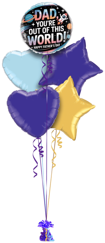 Space Dad Balloon Bunch