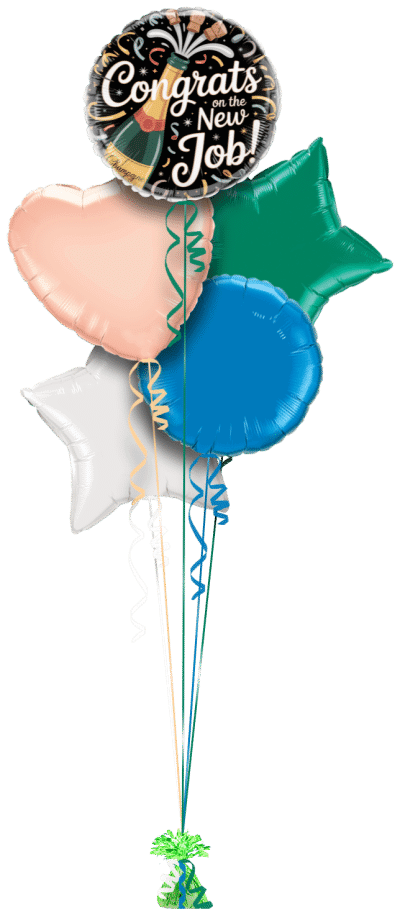 New Job Balloon Bunch