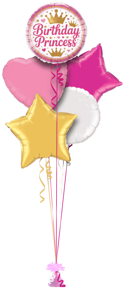 Birthday Princess Balloon Bunch