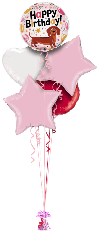 Sausage Birthday Balloon Bunch