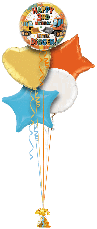 3rd Birthday Balloon Bunch