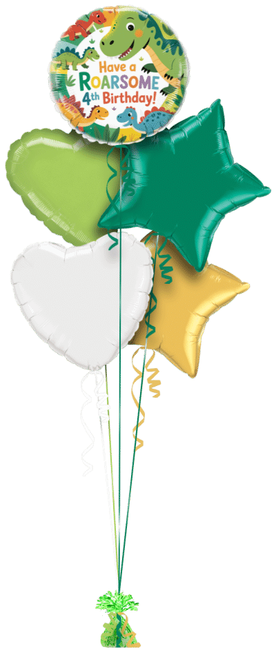4th Birthday Balloon Bunch