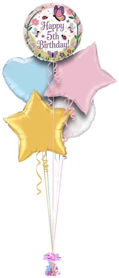 5th Birthday Balloon Bunch