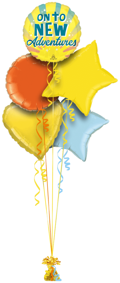 On To New Adventures Balloon Bunch