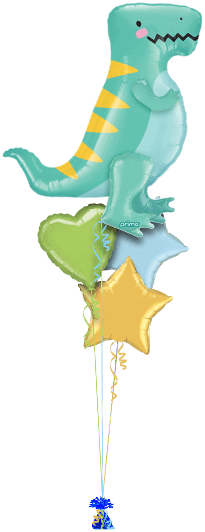 Giant T Rex Dinosaur Balloon Bunch
