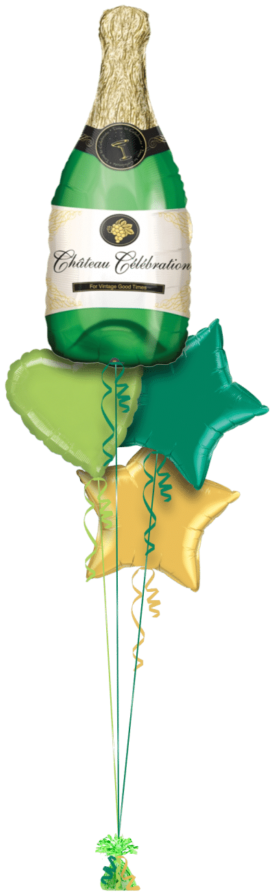 Champagne Bottle Balloon Bunch