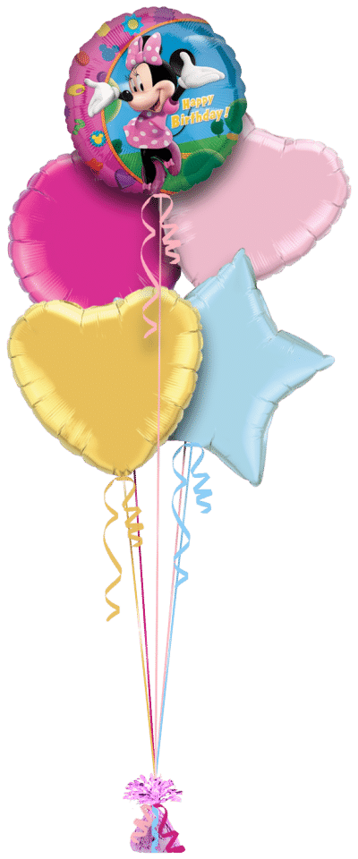 Minnie Birthday Balloon Bunch