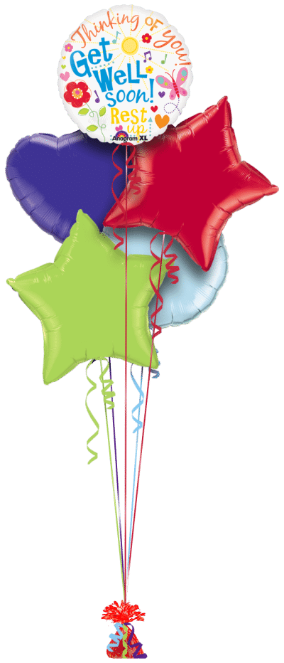 Get Well Messages Balloon Bunch