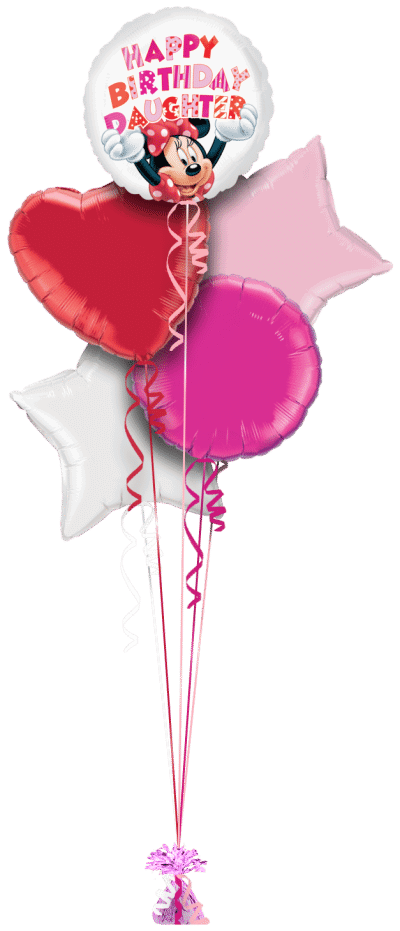 Minnie Birthday Daughter Balloon Bunch