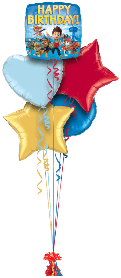 Happy Birthday Paw Patrol Team Balloon Bunch