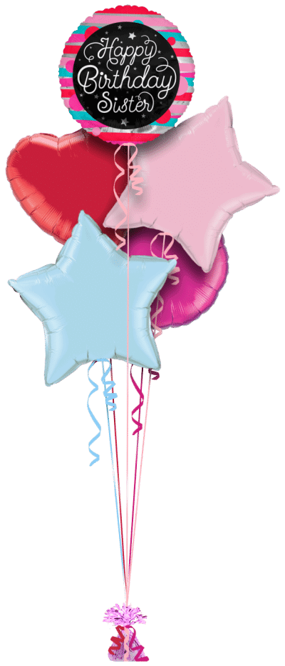 Happy Birthday Sister Balloon Bunch