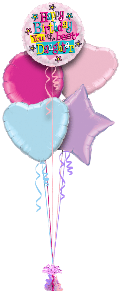 Best Daughter Birthday Balloon Bunch